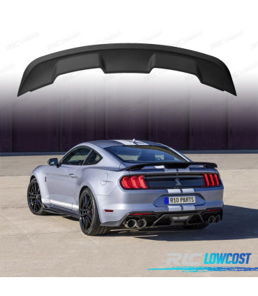 SPOILER POSTERIORE ALERON PER FORD MUSTANG 15-21 LOOK GT500 IN ABS NERO