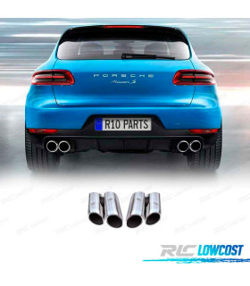 TERMINALI SCARICO PORSCHE MACAN 18- LOOK S CROMATO