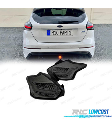 FANALI A LED BAR PER FORD FOCUS 3 HATCHBACK 14-17 LED DINAMICI FUMÉ