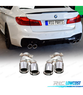 TERMINALI SCARICO BMW G30 G31 17-19 LOOK M5 ARGENTO