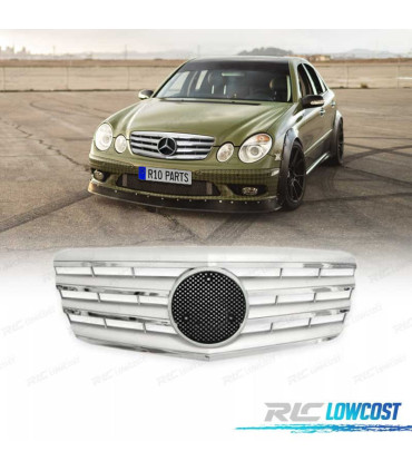 GRIGLIA PER MERCEDES CLASSE E W211 06-09 COLORE CROMATO ARGENTO