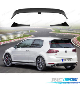 SPOILER ALARE VOLKSWAGEN VW GOLF 7 7.5 GTI R 12-20 LOOK CLUBSPORT NERO LUCIDO
