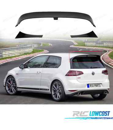 SPOILER ALARE VOLKSWAGEN VW GOLF 7 7.5 GTI R 12-20 LOOK CLUBSPORT NERO LUCIDO