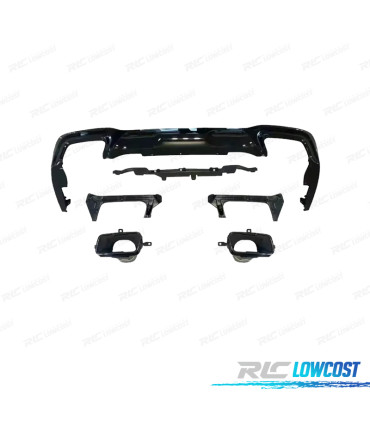 DIFFUSORE BMW F44 21-23 + TERMINALI DI SCARICO NERO LUCIDO