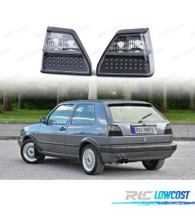 FANALI VOLKSWAGEN VW GOLF 2 NERO CROMATO