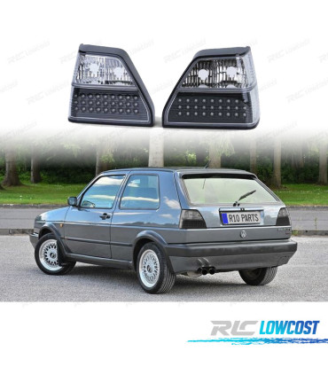 FANALI VOLKSWAGEN VW GOLF 2 NERO CROMATO