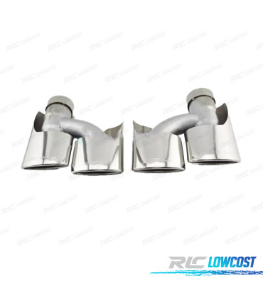 TERMINALI SCARICO MERCEDES ML W164 08-11 LOOK AMG CROMATO