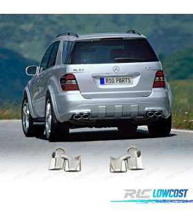 TERMINALI SCARICO MERCEDES ML W164 08-11 LOOK AMG CROMATO