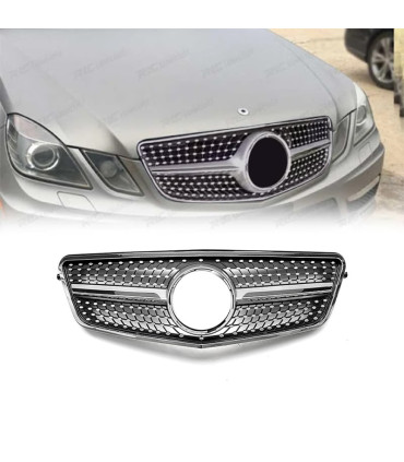 GRIGLIA MERCEDES CLASSE E W212 09-13 LOOK AMG DIAMANTE CROMATO NERO
