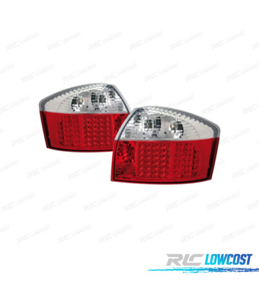 FANALI A LED AUDI A4 B6 00-04 ROSSO CROMATO