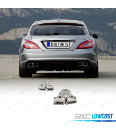 TERMINALI SCARICO MERCEDES CLASSE CLS W218 11-14 LOOK AMG CROMATO