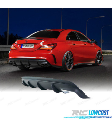 DIFFUSORE PER MERCEDES CLA C117 AMG 16-19 LOOK A45 NERO OPACO
