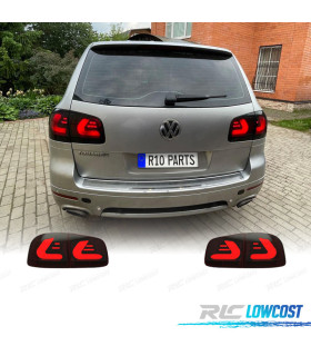 FANALI VOLKSWAGEN VW TOUAREG I 7L 02-10 CARDNA LED ROSSO AFFUMICATO
