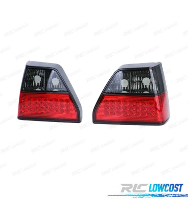 FANALI A LED PER VOLKSWAGEN VW GOLF 2 83-91 ROSSO AFFUMICATO LED