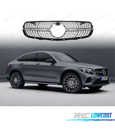 GRIGLIA MERCEDES CLASSE GLC X253 C253 AMG 16-18 LOOK DIAMOND SILVER