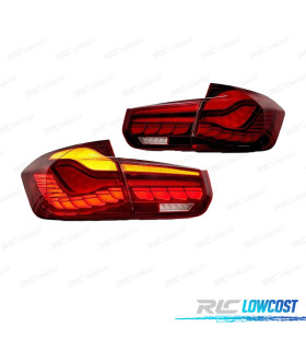 FANALI BMW F30 13-18 FULL LED LIGHT BAR OLED ROSSO