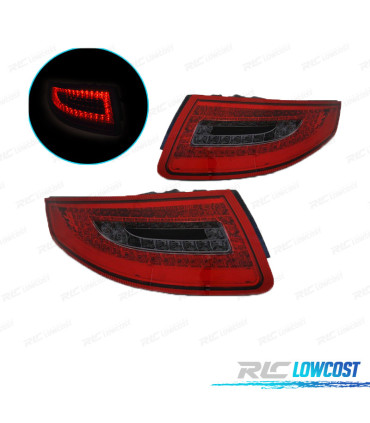FANALI PORSCHE 911 997 04-08 LED ROSSO AFFUMICATO