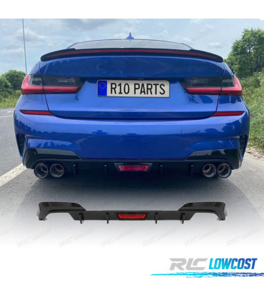 DIFFUSORE BMW G20 19-22 LOOK M PERFORMANCE NERO LUCIDO + LUCE DI STOP