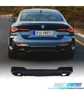 DIFFUSORE BMW G22 21-23 LOOK M 440i + TERMINALI DI SCARICO NERO LUCIDO