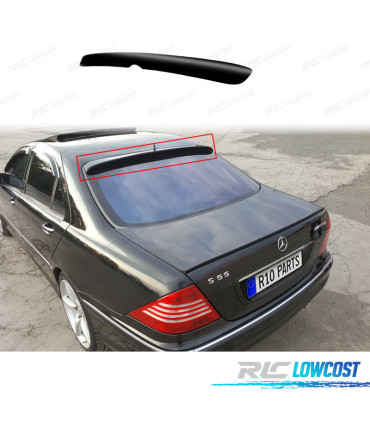 ALETTONE SPOILER MERCEDES CLASSE S W220 98-05 LOOK AMG NERO LUCIDO