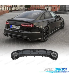 DIFFUSORE AUDI A6 S LINE 15-18 LOOK RS6 NERO LUCIDO