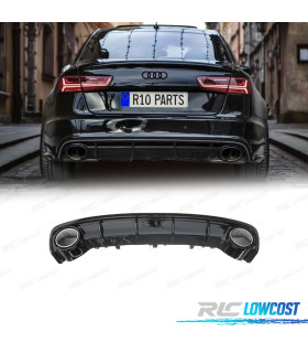 DIFFUSORE AUDI A6 15-18 LOOK RS6 NERO LUCIDO