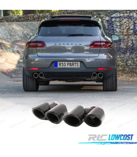 TERMINALI SCARICO PORSCHE MACAN 95B 14-17 LOOK GTS NERO