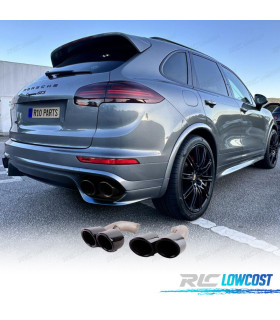 TERMINALI SCARICO PORSCHE CAYENNE 92A 14-17 LOOK GTS NERO