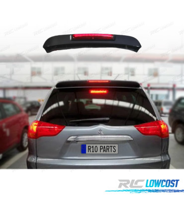 SPOILER PER MITSUBISHI MONTERO PAJERO SPORT 09-12 TERZA LUCE DI STOP NERO LUCIDO