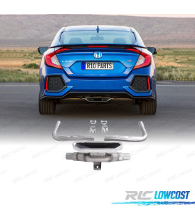 TERMINALE SCARICO POSTERIORE HONDA CIVIC 16- LOOK SI CROMATO