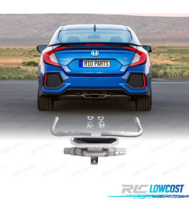 TERMINALE SCARICO POSTERIORE HONDA CIVIC 16- LOOK SI CROMATO