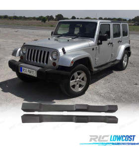 PEDANE LATERALI SOTTOPORTA JEEP WRANGLER 4P 07-17 NERO