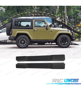 PEDANE LATERALI SOTTOPORTA JEEP WRANGLER 2P 07-17 NERO