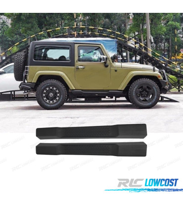 PEDANE LATERALI SOTTOPORTA JEEP WRANGLER 2P 07-17 NERO