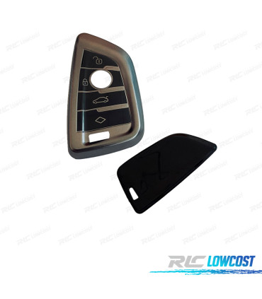 COPERCHIO CHIAVE BMW QUADRATA GRIGIA E NERA