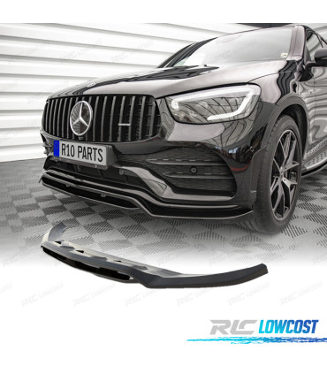 LIP SPOILER ANTERIORE MERCEDES GLC X253 19-22 LOOK AMG NERO LUCIDO