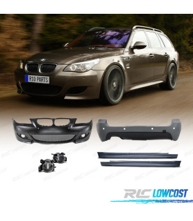 KIT CARROZZERIA BMW E61 TOURING 03-07 LOOK M5 PDC LAVAFARI + FENDINEBBIA