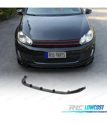 SPOILER LIP VOLKSWAGEN VW GOLF MK6 08-12 NERO LUCIDO