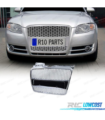 GRIGLIA PER AUDI A4 B7 04-09 LOOK S LINE CROMATO