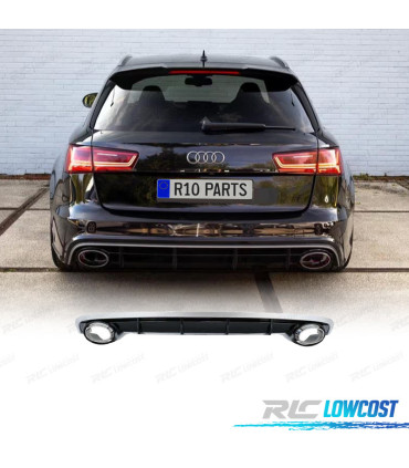 DIFFUSORE AUDI A6 4G 15-18 LOOK RS + TERMINALI DI SCARICO