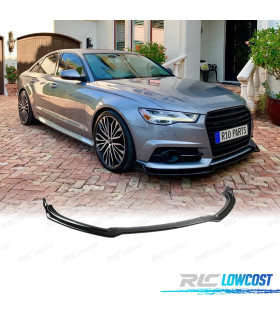 LIP SPOILER ANTERIORE AUDI A6 C7 15-18 LOOK S-LINE NERO LUCIDO