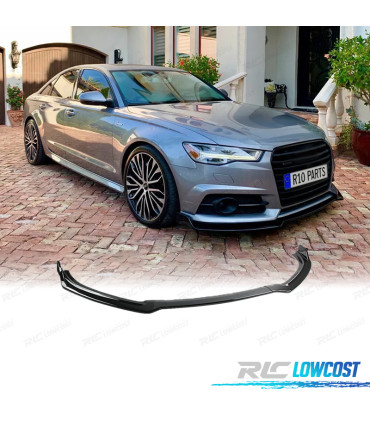 LIP SPOILER ANTERIORE AUDI A6 C7 15-18 LOOK S-LINE NERO LUCIDO