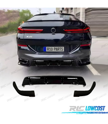 DIFFUSORE BMW X6 G06 19-22 LOOK M NERO LUCIDO