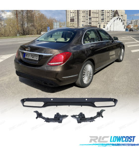 DIFFUSORE MERCEDES CLASSE C W205 15-21 LOOK C63 FINITURA NERO LUCIDO