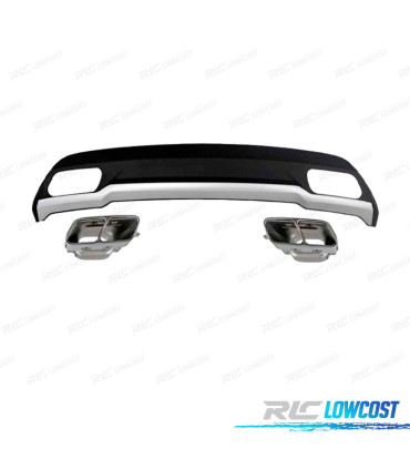 DIFFUSORE MERCEDES CLASSE A W176 12-18 LOOK AMG A45 TERMINALI DI SCARICO