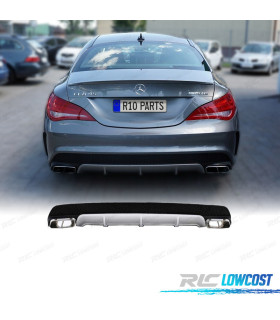 DIFFUSORE PER MERCEDES CLA W117 13-18 LOOK A45 TERMINALI DI SCARICO