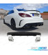 DIFFUSORE PER MERCEDES CLA W117 16-18 LOOK CLA45 NERO LUCIDO TERMINALI DI SCARICO