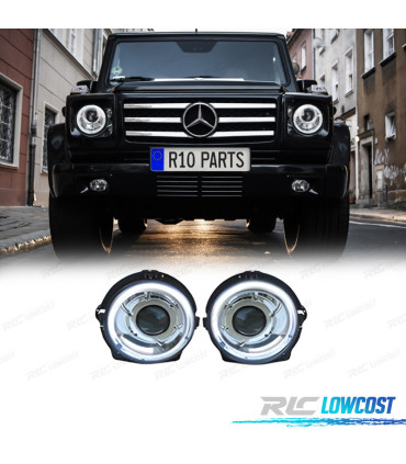 FARI MERCEDES CLASSE G W463 89-18 LOOK AMG G55 LED BIANCO