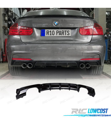 DIFFUSORE BMW F30 F31 11-18 LOOK M PERFORMANCE NERO LUCIDO