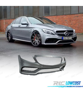 PARAURTI ANTERIORE MERCEDES C W205 14-18 LOOK AMG C63 ARGENTO PDC